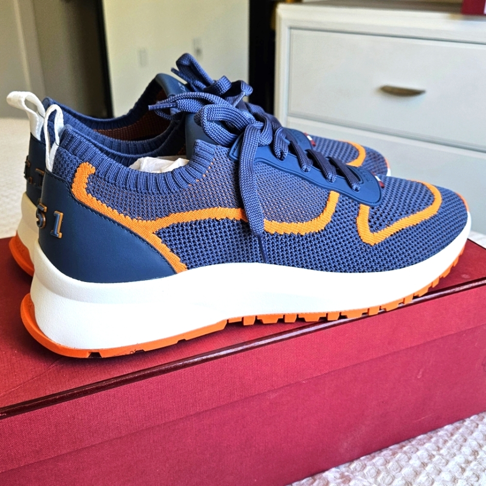 Bally Davyn Blue and Orange Sneakers